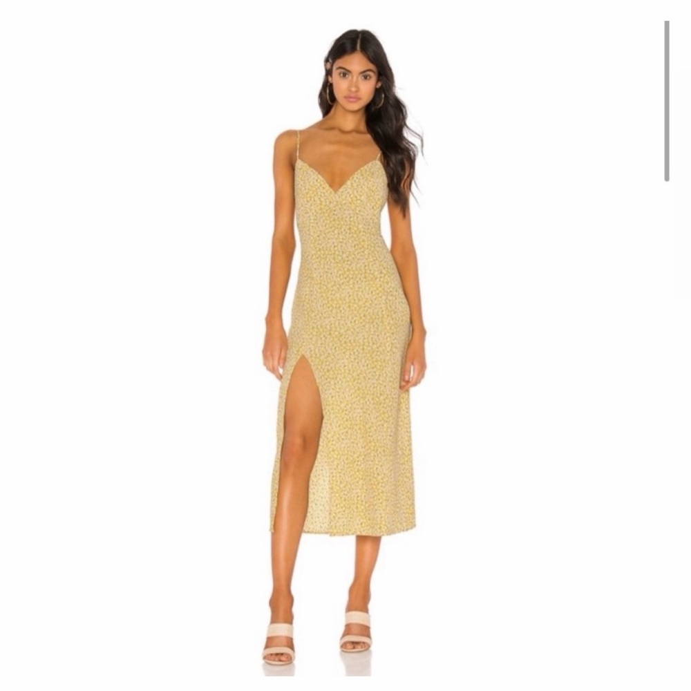 Resa floral yellow dress XS